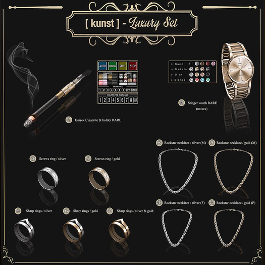 .07 [ kunst ] - Sharp rings / silver & gold