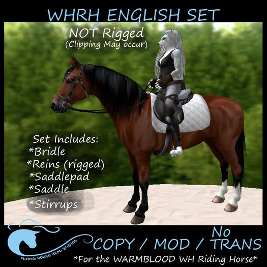 WH Riding Horse WB English Tack Set