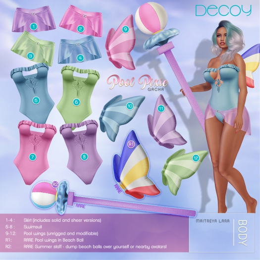Decoy - Pool Pixie Gacha: #R2 Summer Staff RARE
