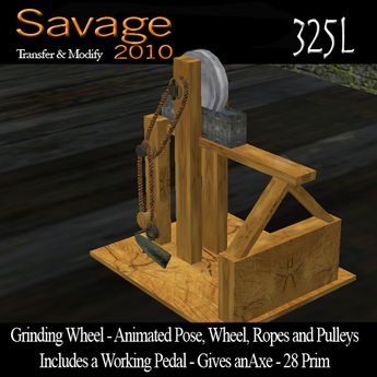 Second Life Marketplace - Grinding Wheel - Animated Pose, Wheel and Rope
