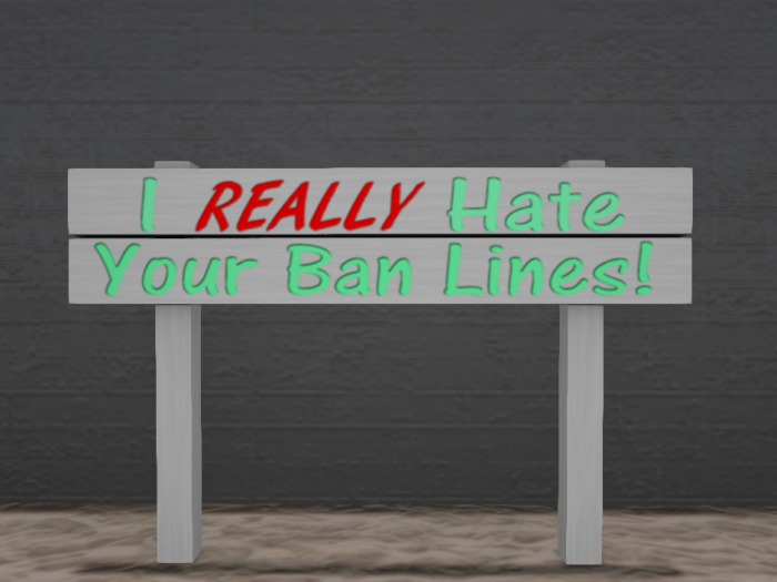 Ambience - Hate Ban Lines Sign