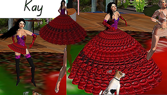 Kay mini skirt and gown outfit with 2 skirts
