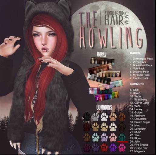 [Atomic] Hair Gacha // Howling // Teal