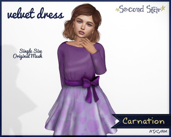 Velvet Dress - Carnation