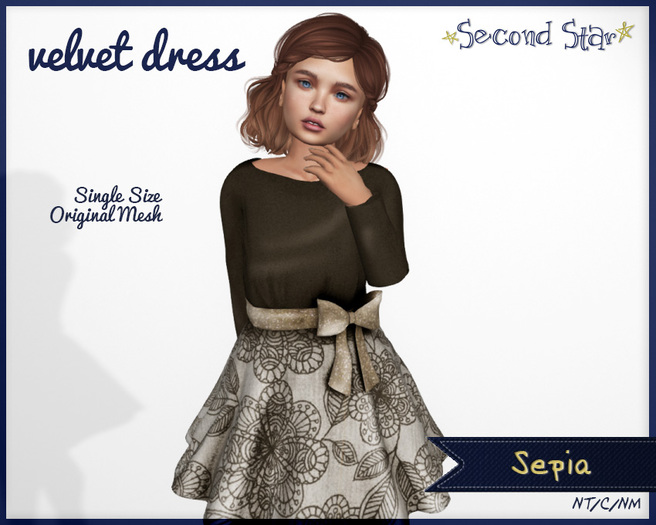 Velvet Dress - Sepia