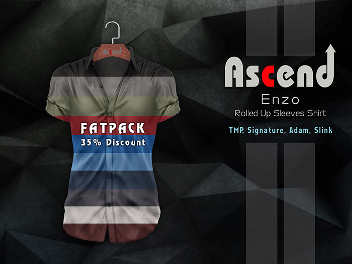 //Ascend// Enzo Shirt with Tie - PLAIN FATPACK