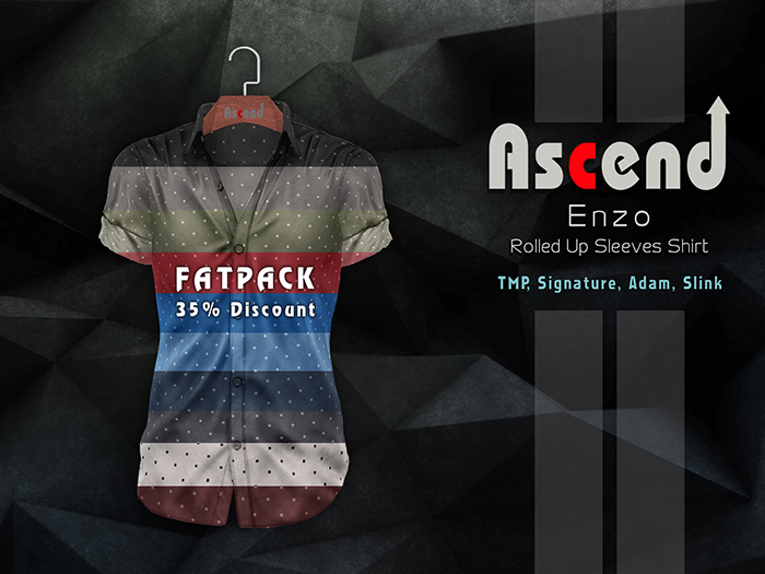//Ascend// Enzo Shirt with Tie - POLKA DOT FATPACK