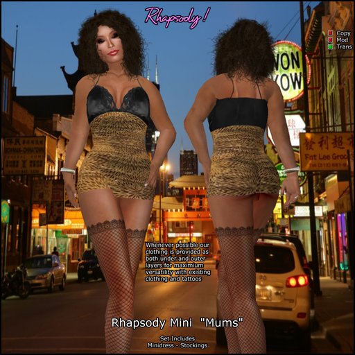 Rhapsody Mini Dress "Mums"