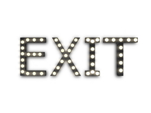 [Px] "EXIT" Illuminated Light Bulbs Sign