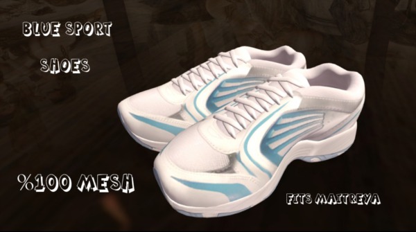 Mesh_Female Sport Shoes Left Blue