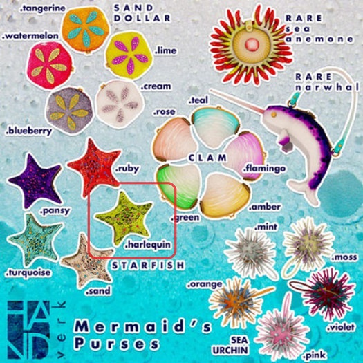 [HANDverk]Mermaid's Purse.starfish.harlequin