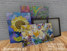 || When I'm Bored || Decor || 100% Mesh || Canvas || Butterflies 2