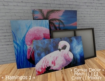 WIB - Mesh Canvas Decor - Flamingos 2