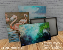 || When I'm Bored || Decor || 100% Mesh || Canvas || Flamingos 4