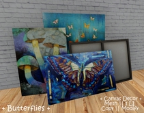 || When I'm Bored || Decor || 100% Mesh || Canvas || Butterflies