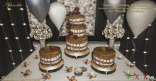 Aphrodite - Camelia Drip Cake -  Dark & Gold  (Boxed, Copy)