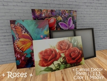 || When I'm Bored || Decor || 100% Mesh || Canvas || Roses