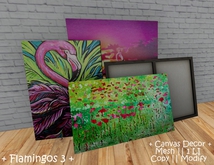 || When I'm Bored || Decor || 100% Mesh || Canvas || Flamingos 3