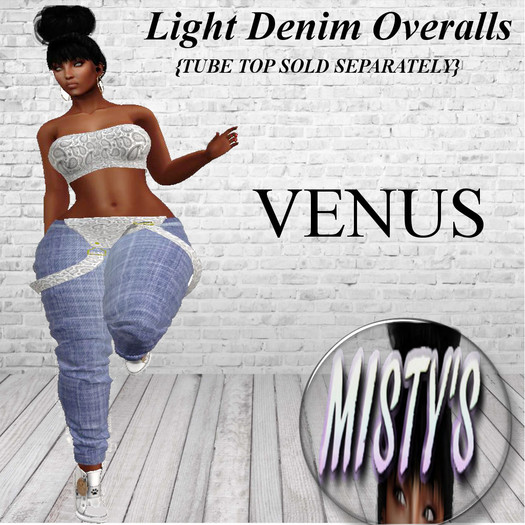 LIGHT DENIM OVERALLS Venus *BAGGED*