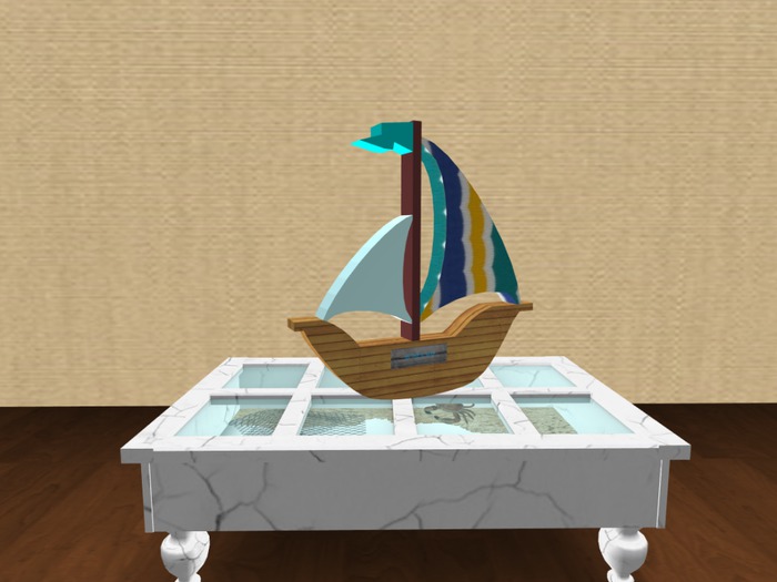 Mesh Sailboat Decoration