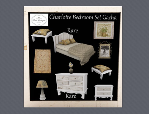 .:Bee Designs:. Charlotte Bedroom Gacha  Ottoman 2