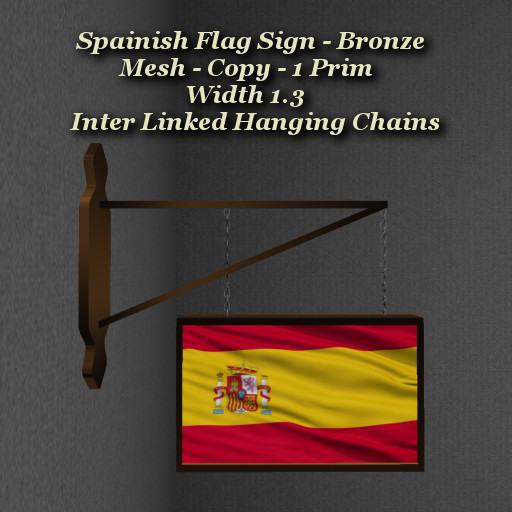 Spainish Flag Sign - Bronze