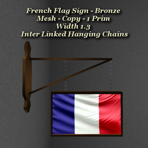 French Flag Sign - Bronze