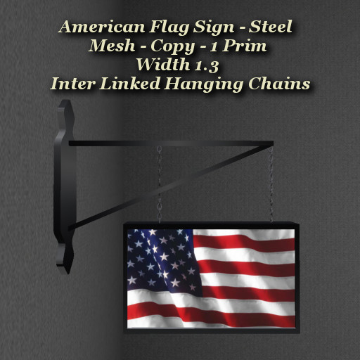 American Flag Sign - Steel