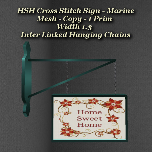 HSH Cross Stitch Sign - Marine