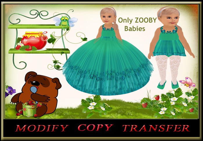 Zooby baby Primcess green