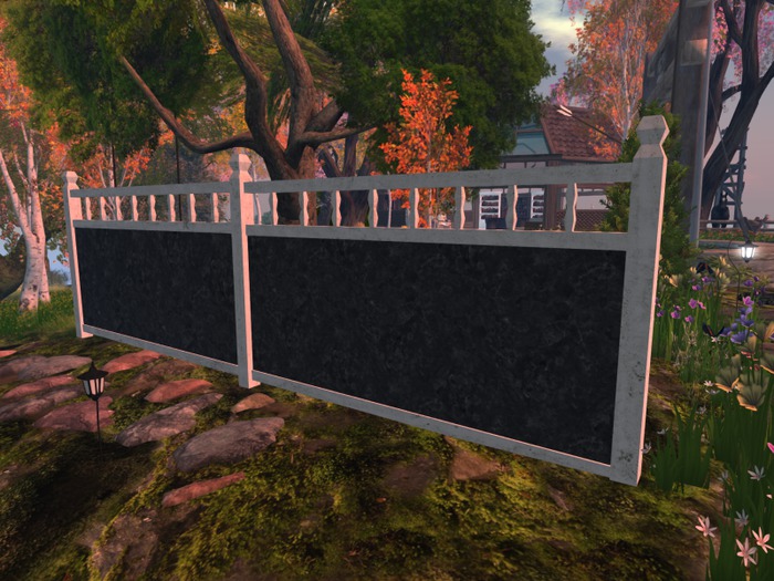 [K&H] Black&White Marble Privacy Fence