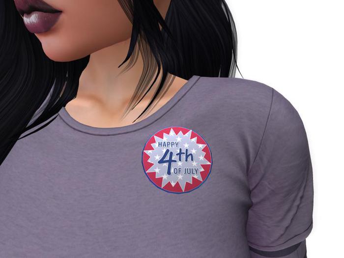 MagDilly, 4th July Badge, Red