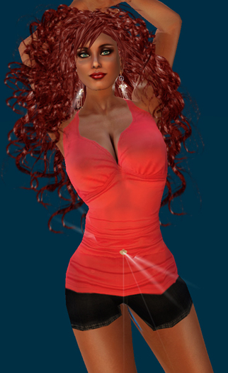 Red neckholder shirt