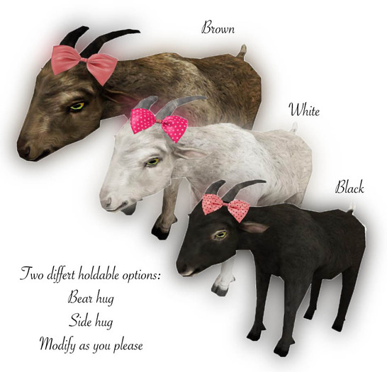 .:M.M:. Too Cute Goats (White)