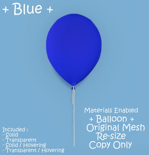 || When I'm Bored || Decor || 100% Mesh || Balloon - Blue