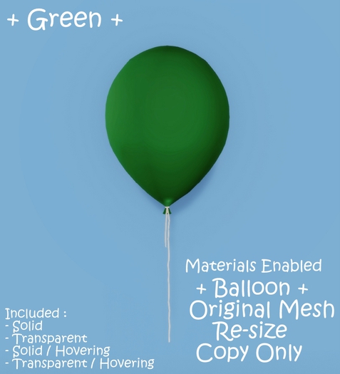 WIB - Mesh Balloon - Green {Box}