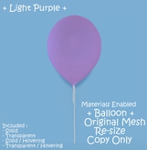 || When I'm Bored || Decor || 100% Mesh || Balloon - Light Purple