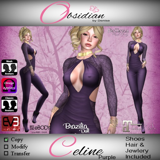 ::OBD::Celine Purple Complete Outfit  