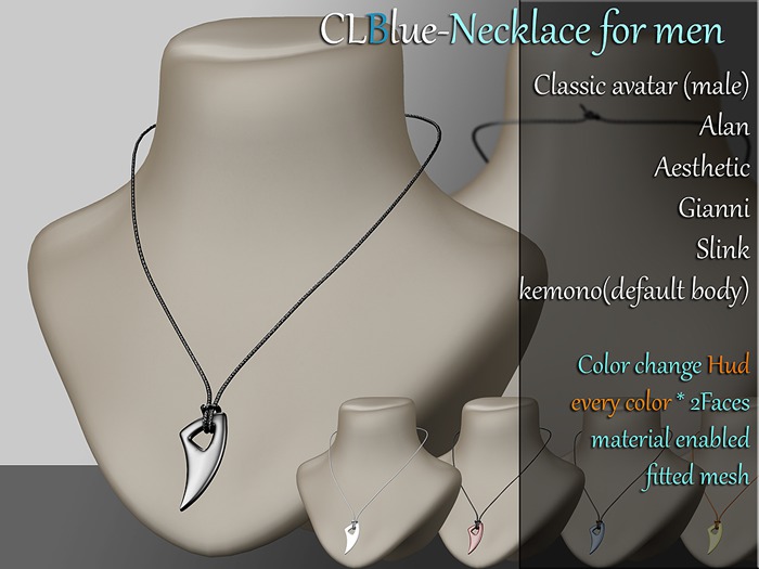 CLBlue-Necklace for men