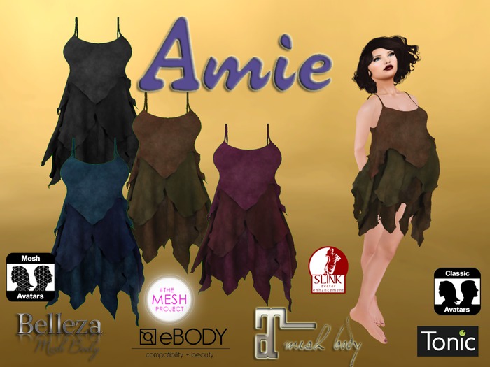 AMIE Mottled Silk Dress