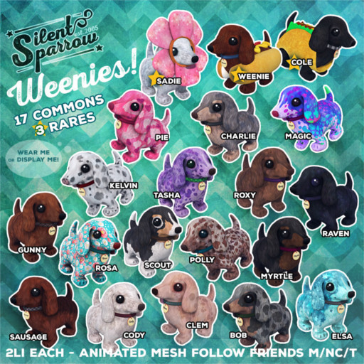 Gacha - FULL SET - Silent Sparrow - Weenies - ALL RARES
