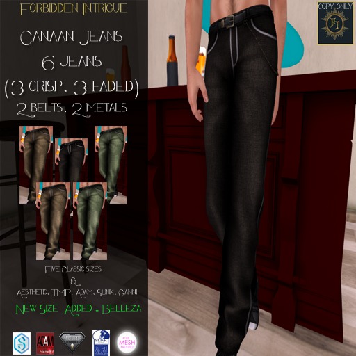 *FI* Canaan Jeans Grey Striped - Brown/Tan/Olive