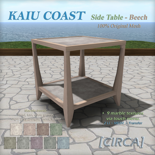 [CIRCA] - "KAIU COAST" Side Table - Beech