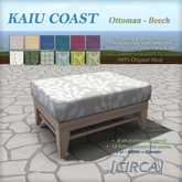 [CIRCA] - "KAIU COAST" Patio Ottoman - Beech
