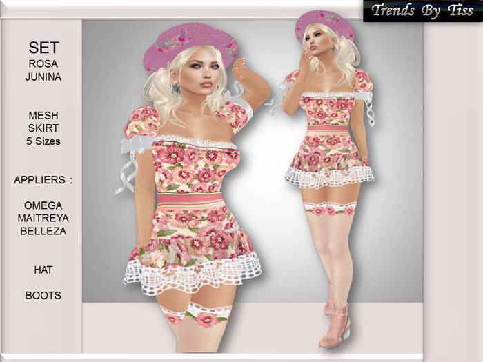 TRENDS BY TISS - SET ROSA JUNINA - VENDOR