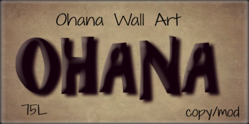 Ohana Wall Art(Bagged)