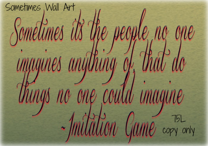 Sometimes Wall Art(Bagged)