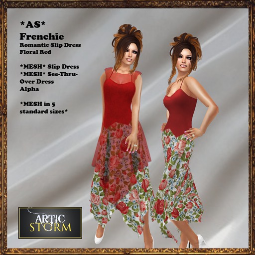 *AS* Frenchie Floral red