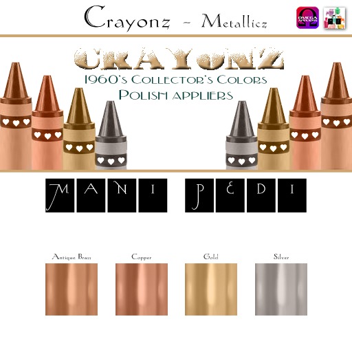 ~Mani Pedi~ Crayonz ~ Metallicz Polish - Omega HUD