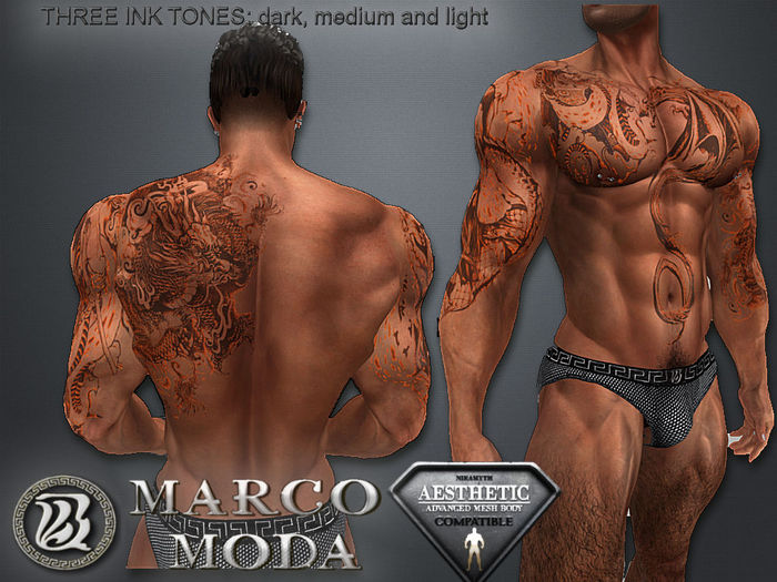 MM DRAGONS BATTLE TATTOO